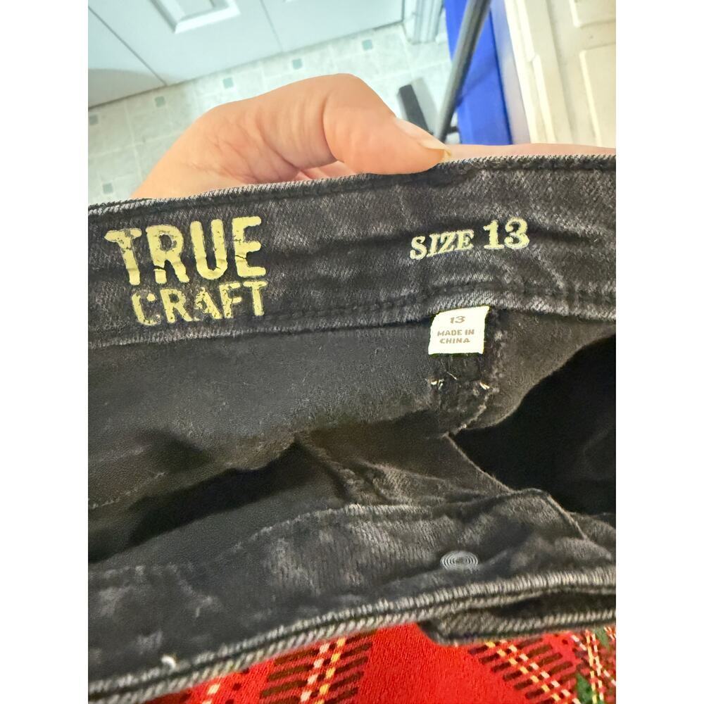 True Craft High Rise Skinny Size 13 Junior Black Jeans - Picture 3 of 5